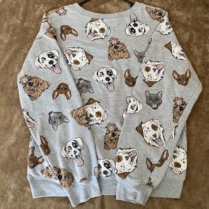 Wound Up, Dog Face Sweatshirt, Womens M